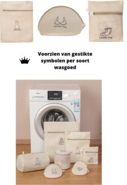 V&P Black Crown Waszakken Set Met Rits - Wasnet - Waszak - Waszakken Set Van 7 Voor Wasgoed - Waszakje Lingerie - Waszak Bh - Divers Delicaat Wasgoed - Wasnet Groot - Wasmachine Zakjes - Laundry Bag Set -Schoonmaakartikelen Winkel 821x1200
