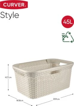 Curver Style Wasmand - 45L - Vintage Wit -Schoonmaakartikelen Winkel 843x1200 2