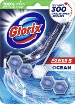 Glorix Power 5 Toiletblokken - Ocean - 9 Stuks - Halfjaarbox - Voordeelverpakking -Schoonmaakartikelen Winkel 861x1200 3