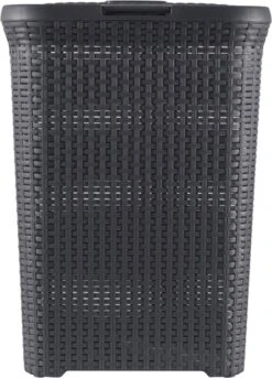 Curver Style Wasmand Met Deksel - 60L - Antraciet -Schoonmaakartikelen Winkel 865x1200