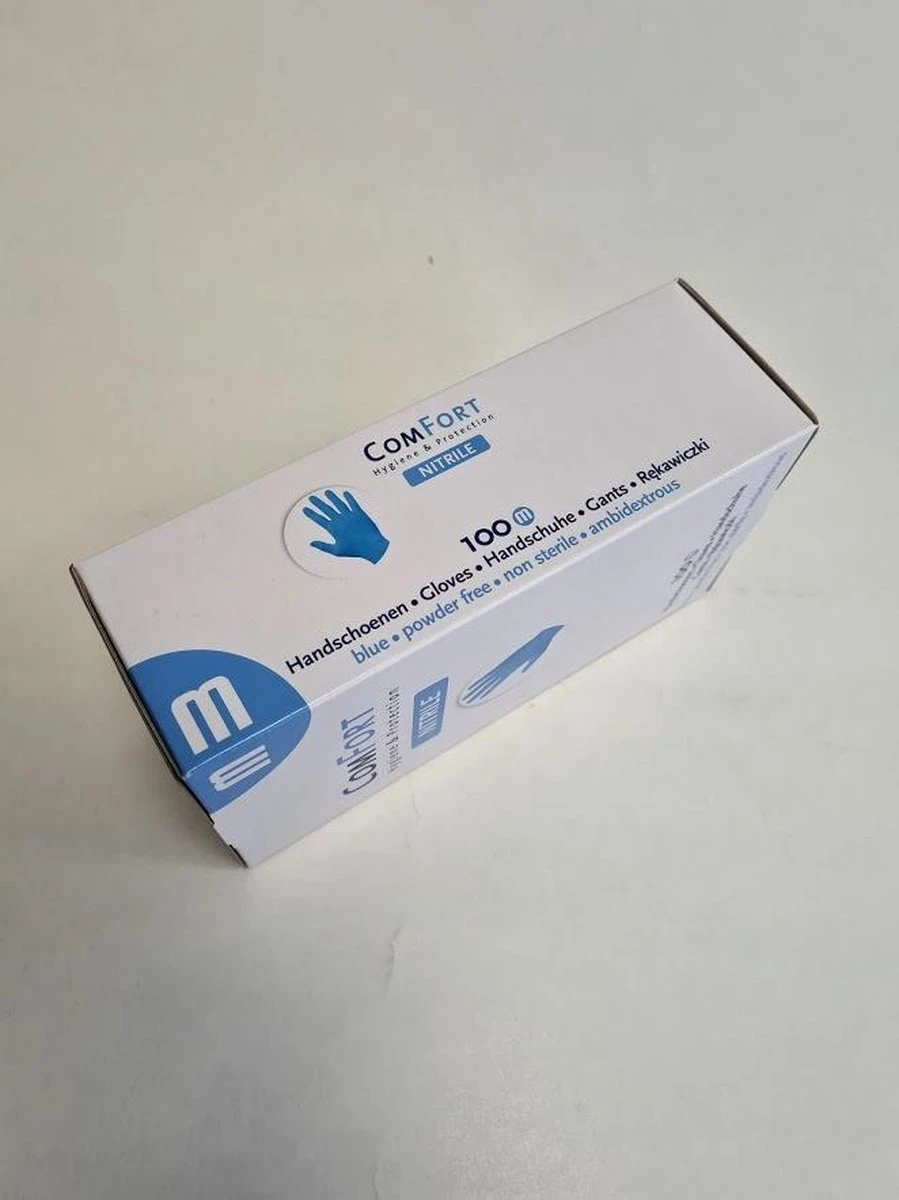 Merkloos Comfort Nitril Wegwerp Handschoenen - Poedervrij - Blauw - Maat M - 100 Stuks 2 Merkloos Comfort Nitril Wegwerp Handschoenen - Poedervrij - Blauw - Maat M - 100 Stuks