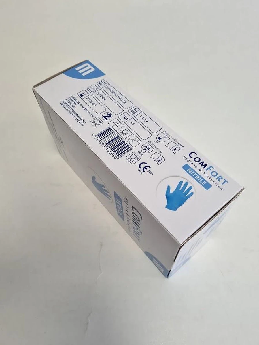 Merkloos Comfort Nitril Wegwerp Handschoenen - Poedervrij - Blauw - Maat M - 100 Stuks 3 Merkloos Comfort Nitril Wegwerp Handschoenen - Poedervrij - Blauw - Maat M - 100 Stuks - Afbeelding 2