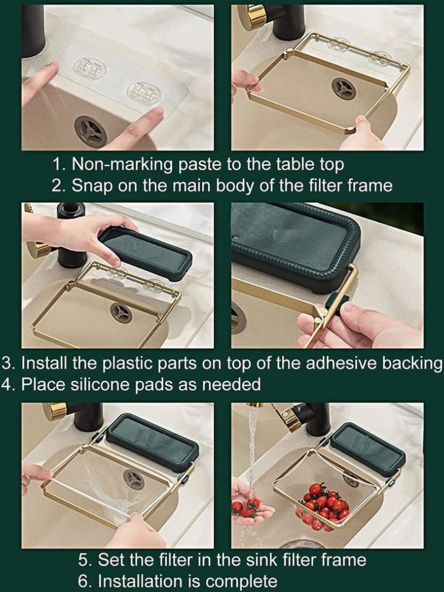 Merkloos Gootsteen Organizer - Gootsteen Afval Netje - Gootsteenontstopper -Gootsteen Zeef Netto- Sink Filter Rack Anti-Blokkeren Wegwerp-Fijne Mesh Filter Aanrecht Zeef Mesh Tas Voor Keuken- Spoelbak - Incl. 50 Netjes 6 Merkloos Gootsteen Organizer - Gootsteen Afval Netje - Gootsteenontstopper -Gootsteen Zeef Netto- Sink Filter Rack Anti-Blokkeren Wegwerp-Fijne Mesh Filter Aanrecht Zeef Mesh Tas Voor Keuken- Spoelbak - Incl. 50 Netjes - Afbeelding 4