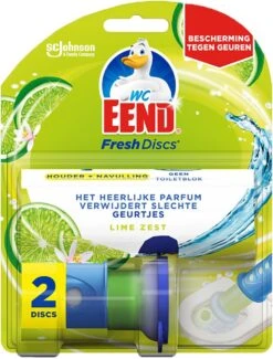 WC Eend Houder Fresh Discs Lime Zest + 3 X 6 Discs Navulling 7 WC Eend Houder Fresh Discs Lime Zest + 3 X 6 Discs Navulling -Schoonmaakartikelen Winkel 913x1200 4