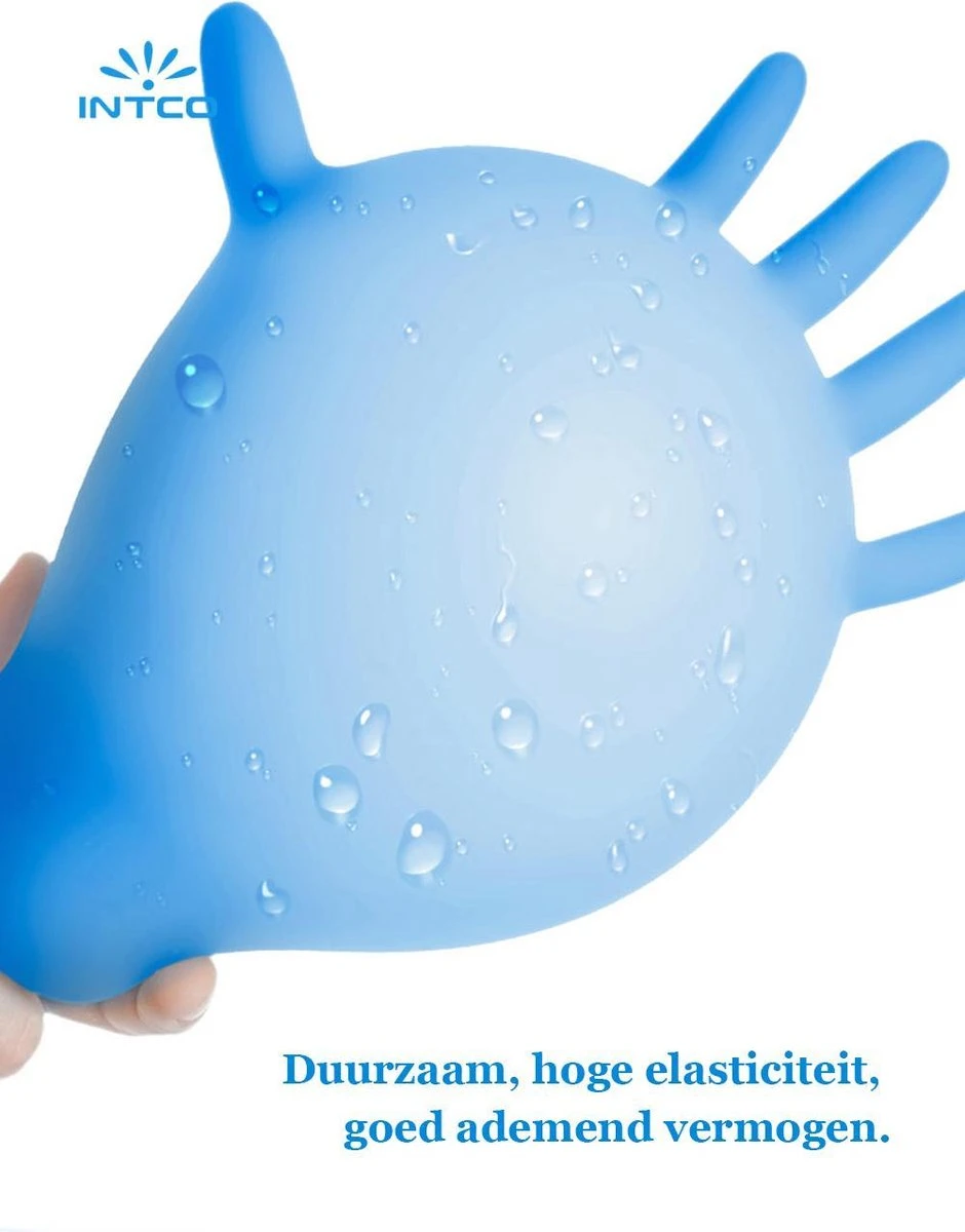 Intco Nitril Handschoenen - 100 Stuks Nitrile Wegwerp Handschoenen - Poedervrij, Latexvrij - Onderzoekshandschoenen - Maat: S - Blauw 9 Intco Nitril Handschoenen - 100 Stuks Nitrile Wegwerp Handschoenen - Poedervrij, Latexvrij - Onderzoekshandschoenen - Maat: S - Blauw - Afbeelding 7