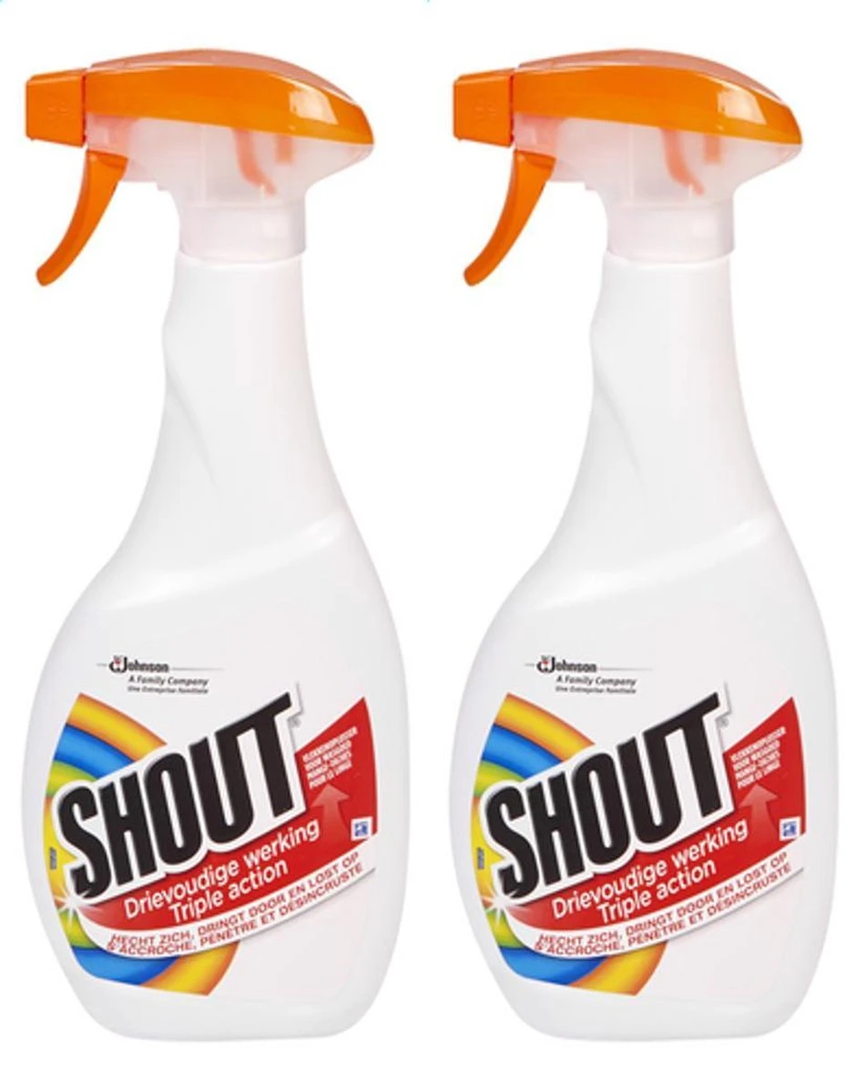Shout Vlekkenoplosser Spray Wasgoed 2 X 500 Ml 3 Shout Vlekkenoplosser Spray Wasgoed 2 X 500 Ml
