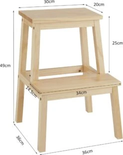 Houten Opstapje - Krukje Met 2 Niveaus - Bruin -Schoonmaakartikelen Winkel 952x1200 1
