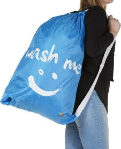 Wonair - Grote Waszak - 60x90cm - Hemelsblauw - Met Trekkoord En Draagband -Schoonmaakartikelen Winkel 972x1200