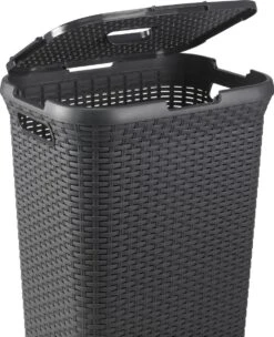 Curver Style Wasmand Met Deksel - 60L - Antraciet -Schoonmaakartikelen Winkel 974x1200 3