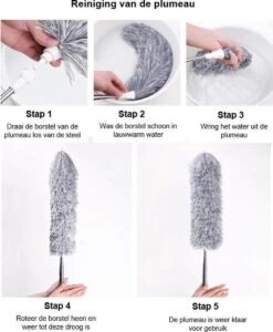 7Style Collection - Microvezel Plumeau Met Uitschuifbare Telescoopsteel Tot 280 CM - Ragebol RVS -Schoonmaakartikelen Winkel 987x1200