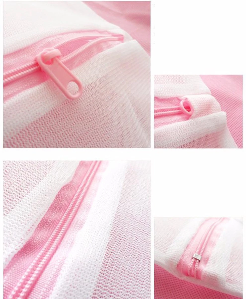 Waszak Set Van 3 Stuks Met Rits - BH/Lingerie/Sokken/Schoenen Wasnet Waszakjes Laundry Bag - Waszakken - Klein/Medium/Groot 5 Waszak Set Van 3 Stuks Met Rits - BH/Lingerie/Sokken/Schoenen Wasnet Waszakjes Laundry Bag - Waszakken - Klein/Medium/Groot - Afbeelding 3
