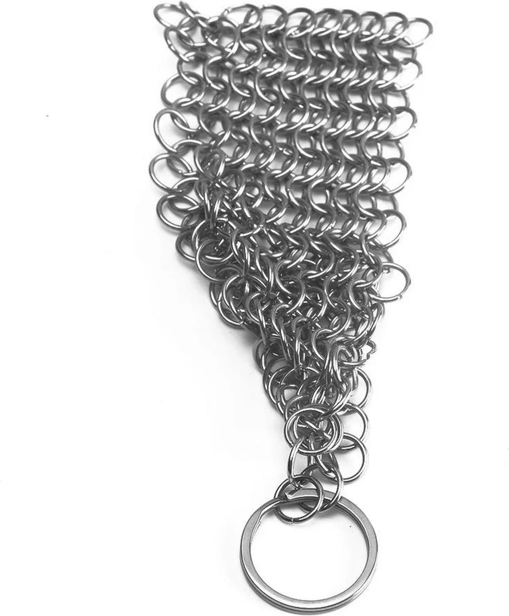 LOUZIR RVS Gietijzer Cleaner Voor Pannen - Metalen Borstel- Scrubmat- Zilver 11 LOUZIR RVS Gietijzer Cleaner Voor Pannen - Metalen Borstel- Scrubmat- Zilver - Afbeelding 9